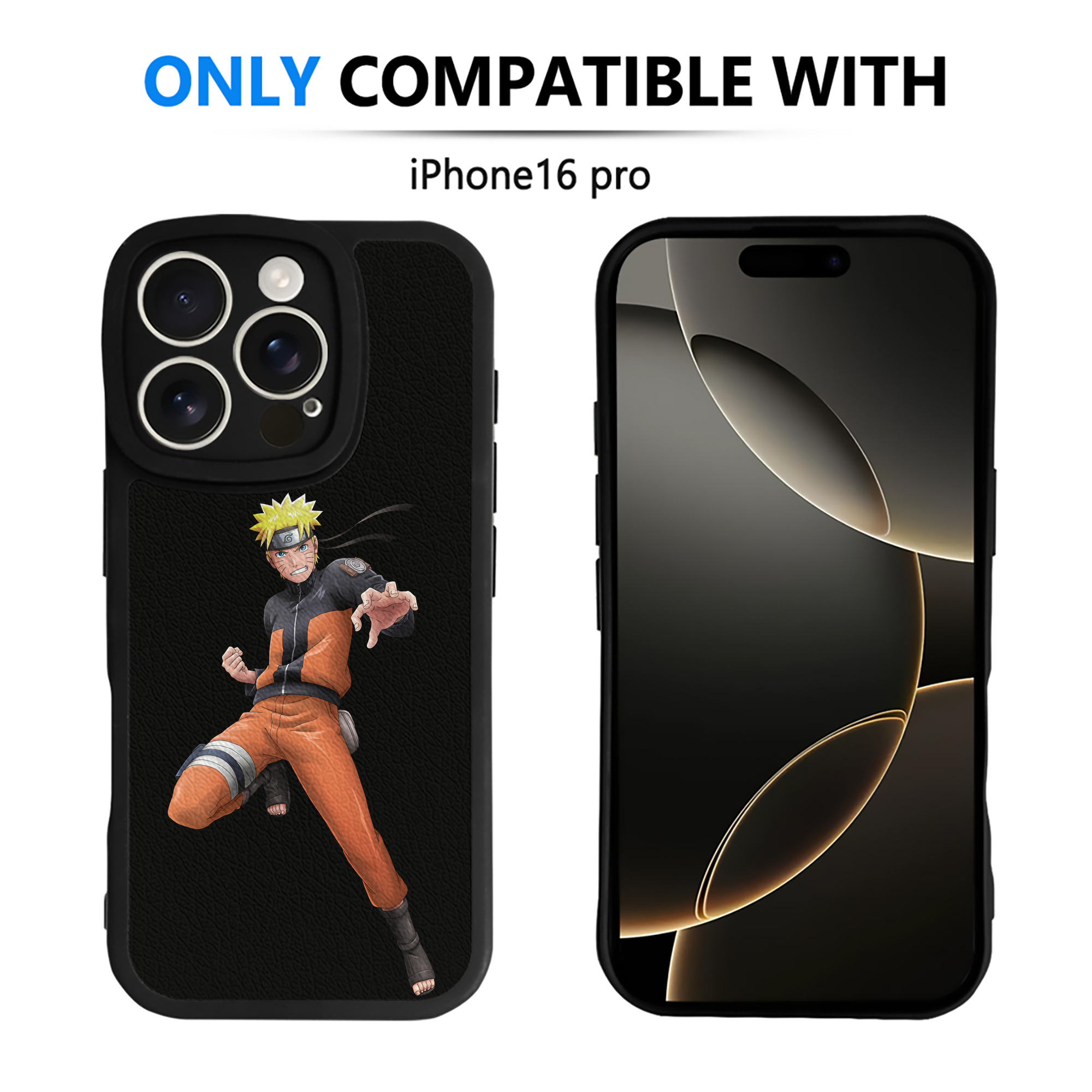 （画像用） NARUTO -ナルト- うずまき ナルト Uzumaki Naruto 【iPhone 16シリーズ対応】シリコンスマホケース（レザー調） 材質：シリコン